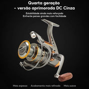 Carretel Molinete De Pesca DC 2000-7000 Pesca Pesada 10kg Drag 5.2:1
