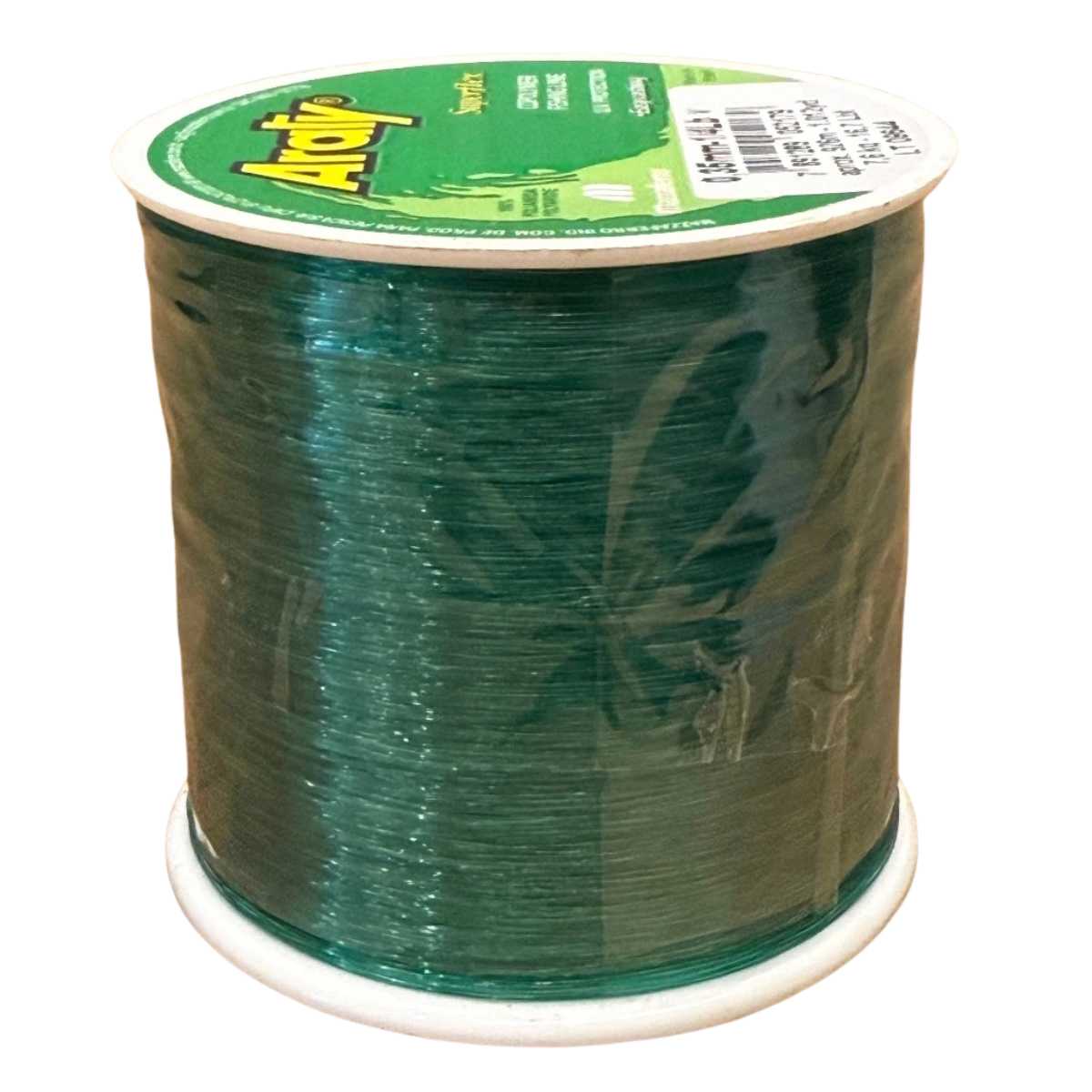 Carretel de linha monofilamento Araty Superflex verde ideal para uso em molinete e carretilha.
