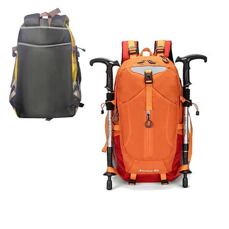 Mochila para trilha 40L com capa de chuva inclusa e estrutura leve para atividades outdoor.