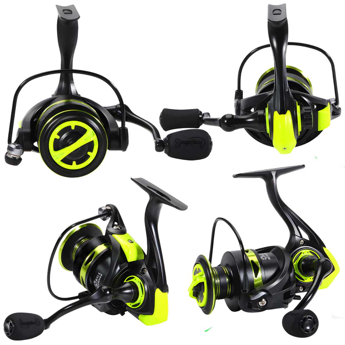 Molinete de metal Kingpesque HK resistente à corrosão e pesca pesada.
