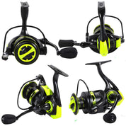 Molinete de metal Kingpesque HK resistente à corrosão e pesca pesada.