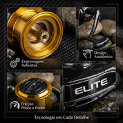 Molinete para pesca esportiva com drag de até 8 kg indicado para rios, lagos e pesqueiros.