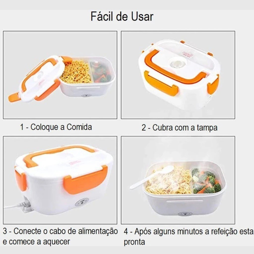 Marmita Elétrica Veicular E Residencial Bivolt 12V 24V 110V 220V Com 2 Cabos