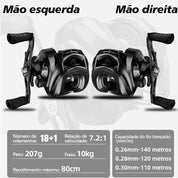 Carretilha De Pesca Marine Sports Pitching 6.2:1 Drag 10kg Alta Velocidade