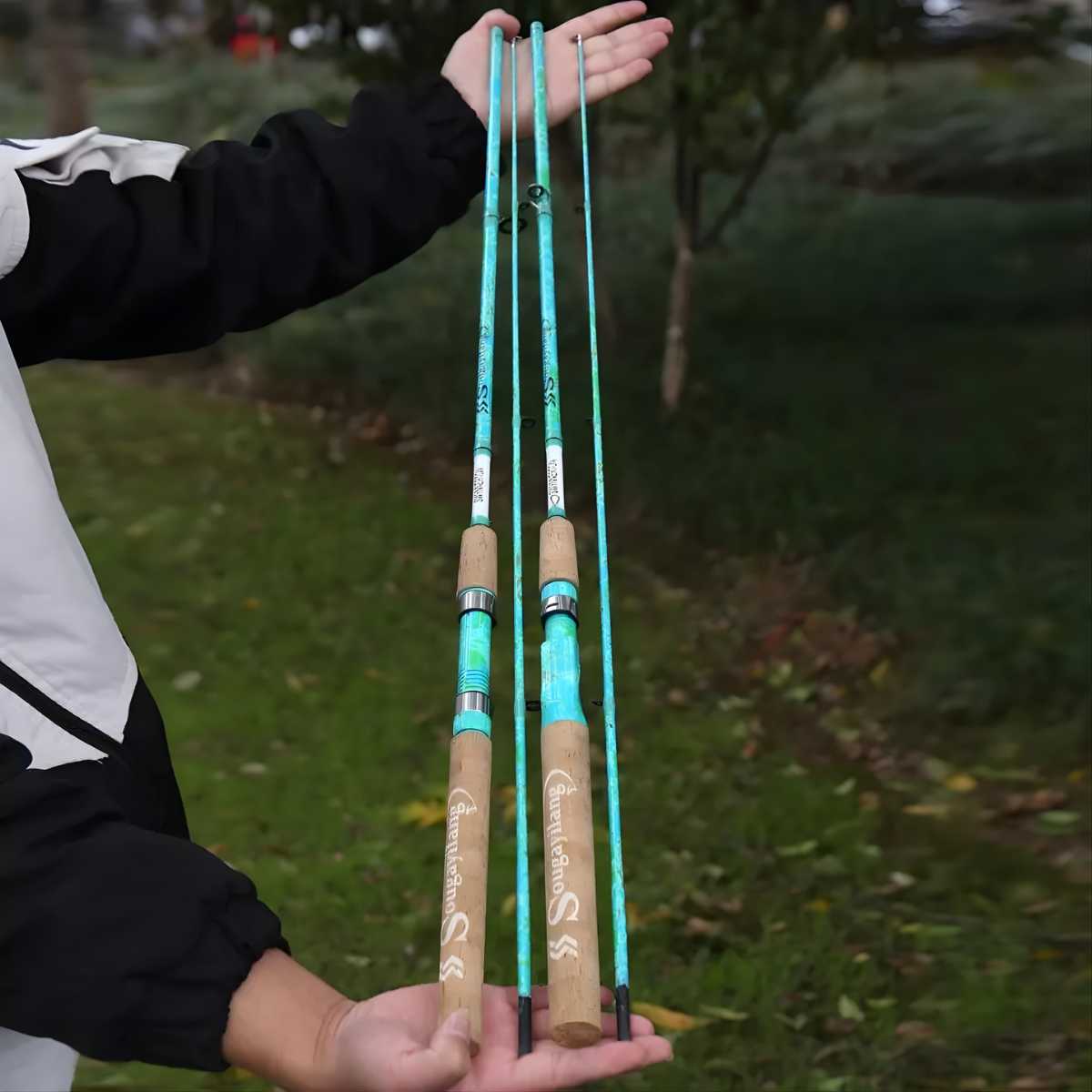 vara de pesca fibra de carbono