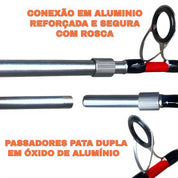 Vara de pesca profissional para pescaria pesada de 40-80lb com estrutura maciça.