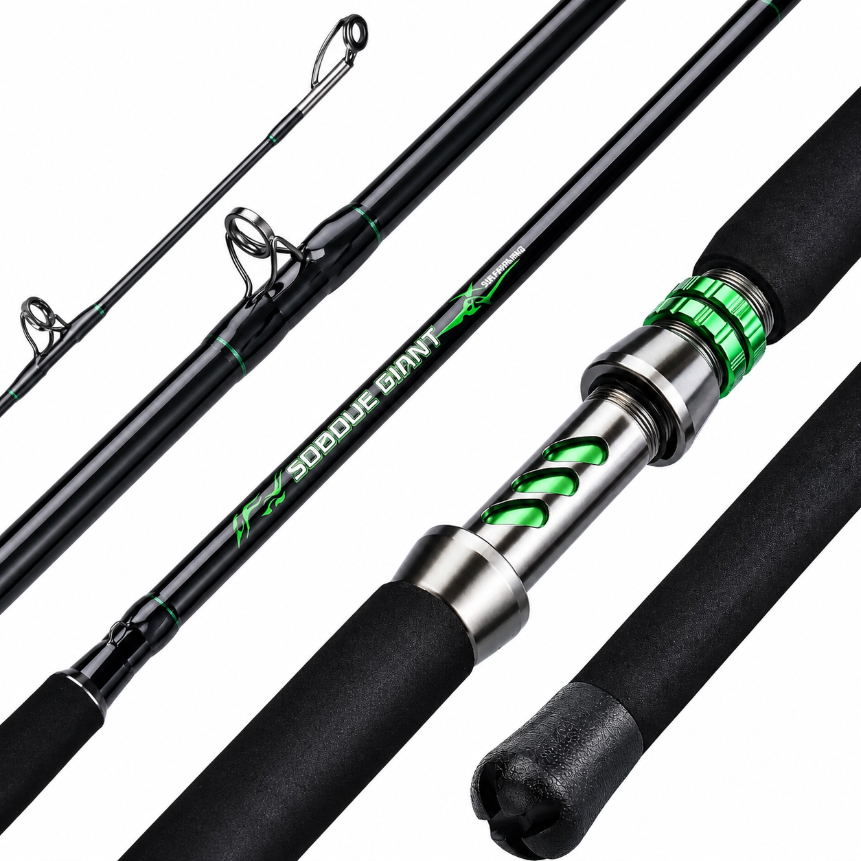 Vara de pesca Sougayilang de 2,18 metros fabricada em fibra de carbono de alta qualidade.