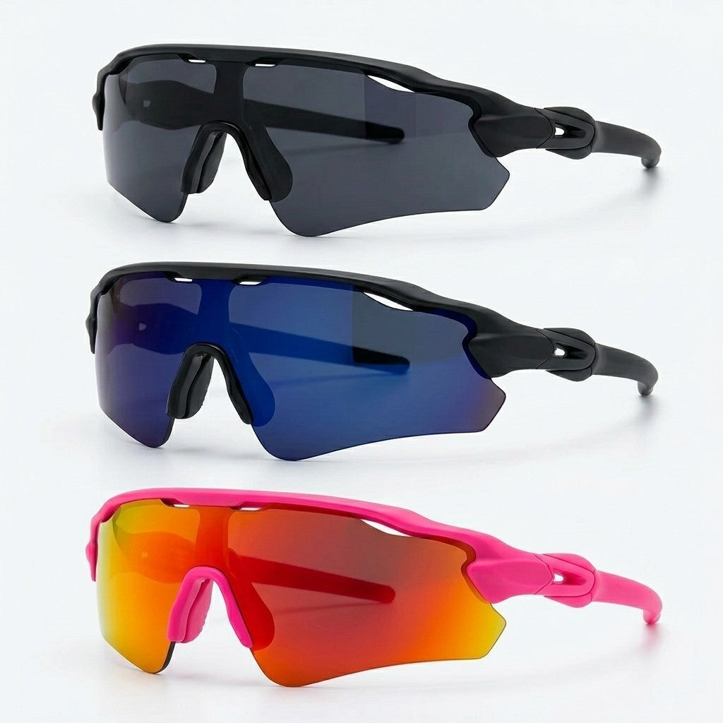 Kit 3 Óculos De Sol Polarizados Esportivos UV400 Para Ciclismo Corrida E Pesca