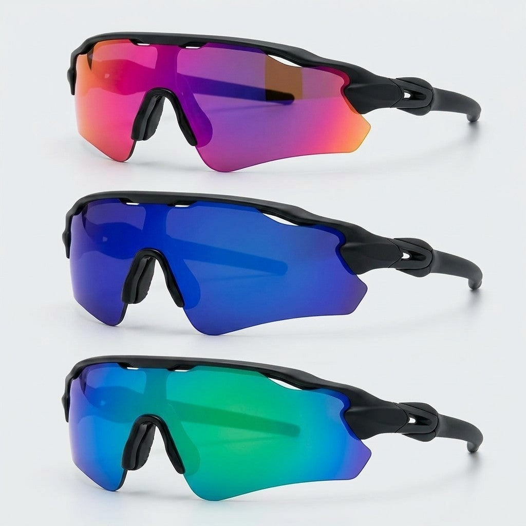 Kit 3 Óculos De Sol Polarizados Esportivos UV400 Para Ciclismo Corrida E Pesca