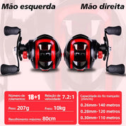 Carretilha De Pesca Marine Sports Pitching 6.2:1 Drag 10kg Alta Velocidade